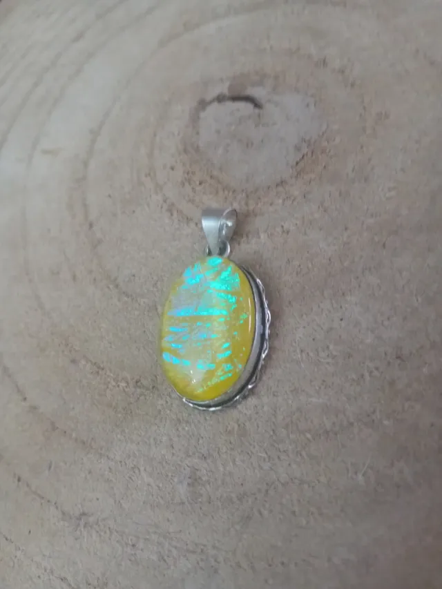 Pendente Opale Argento 925 Giallo multicolore