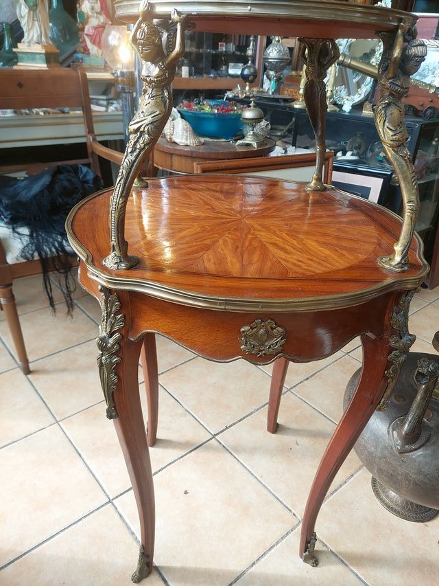 Mesa Gueridon Napoleón III Antigua