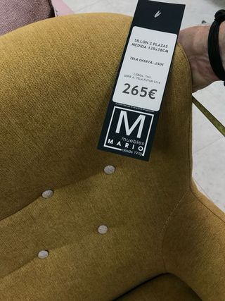 Sofá 2 plazas diseño moderno impecable