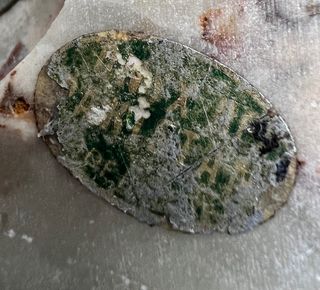 Pie de lámpara Onyx Pakistán Vintage