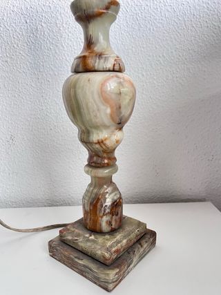 Pie de lámpara Onyx Pakistán Vintage