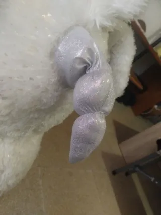 Peluche Unicorno Bianco Glitter Gigante