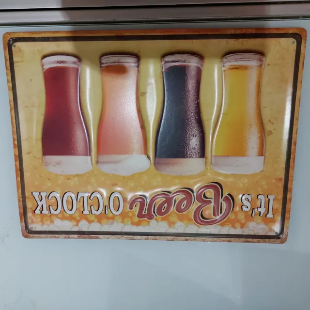 Targa Lamiera Birre It's Beer O'Clock