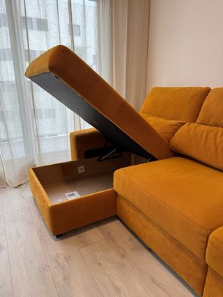 Sofá Cama GATO PRETO 3 Cuerpos amarillos/mostaza