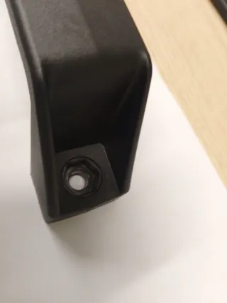 2 Maniglie in plastica nere 17 x 3 h 5 cm