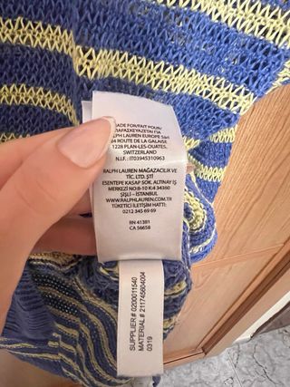 Polo Ralph Lauren Jersey Rayas Lino Talla XS