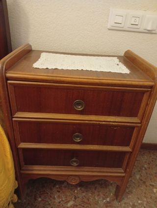Conjunto dormitorio vintage madera
