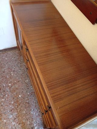 Conjunto dormitorio vintage madera