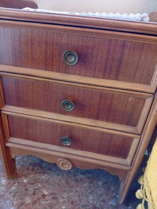 Conjunto dormitorio vintage madera