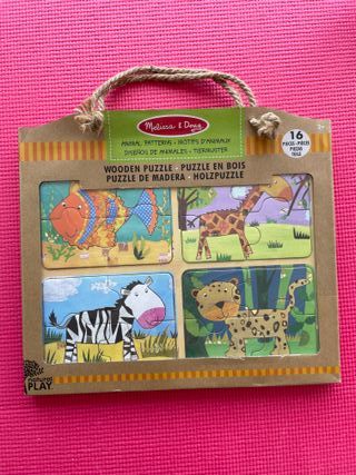 Puzzle Madera Animales Melissa & Doug 16 Piezas