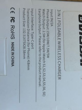 Cargador Inalámbrico 3 en 1 -  15W