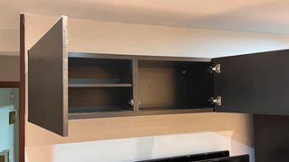 Módulos armario salón madera