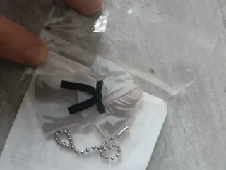 Portachiavi Karategi Bianco con cintura nera