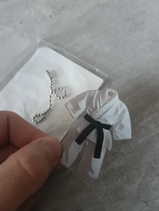 Portachiavi Karategi Bianco con cintura nera