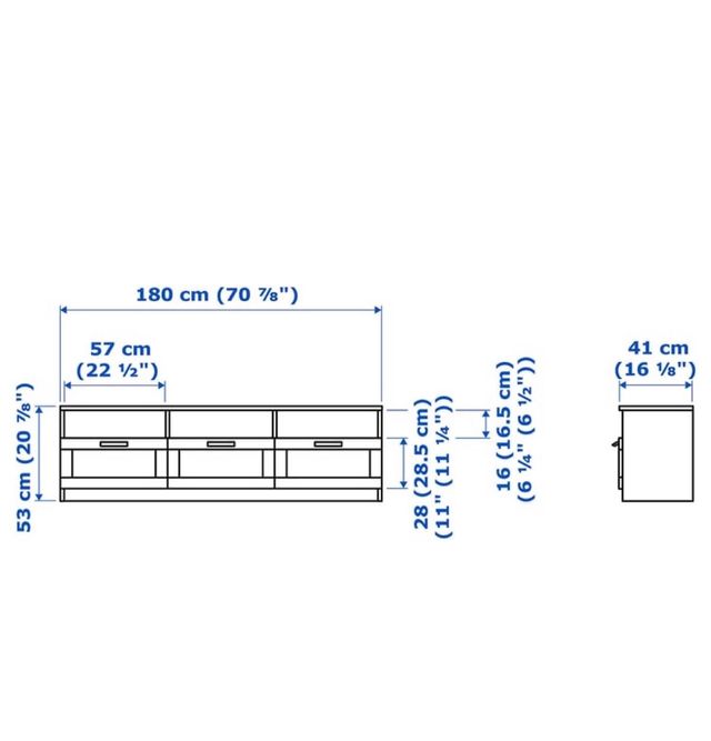 Mueble TV IKEA BRIMNES 3 cajones