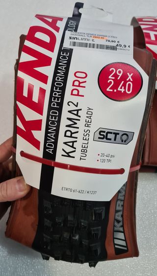 2 Cubiertas Tubless Ready Kenda Karma2Pro 29x2.40