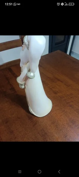 Statuina Babbo Natale Ceramica Decorata