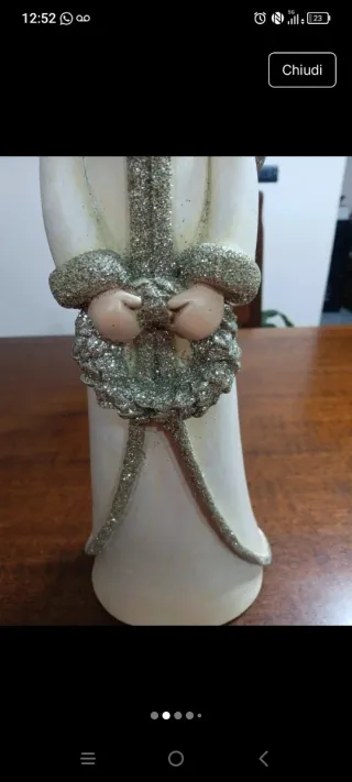 Statuina Babbo Natale Ceramica Decorata