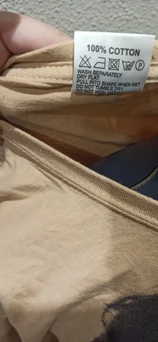 Camiseta Camarón manga corta beige