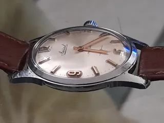 Orologio Ausual Vintage Pelle Marrone Argento