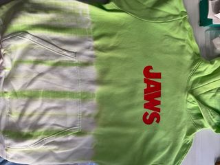 Sudadera Jaws Tie-Dye Verde y Blanca
