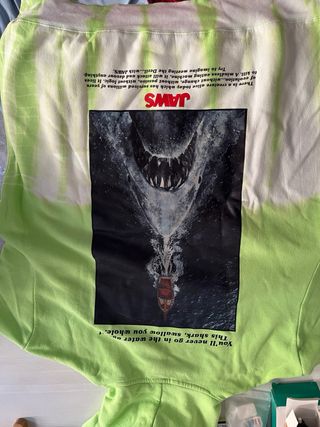 Sudadera Jaws Tie-Dye Verde y Blanca