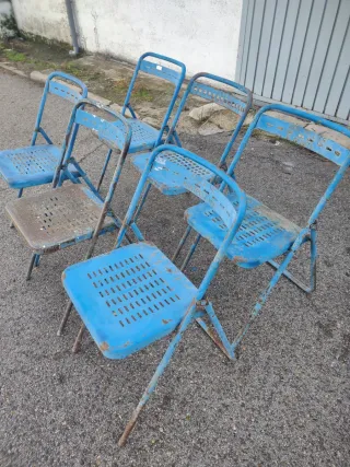 Sillas industriales Plegables antiguas