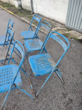 Sillas industriales Plegables antiguas