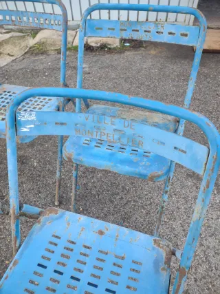 Sillas industriales Plegables antiguas