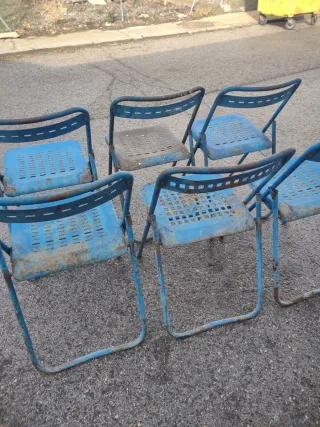 Sillas industriales Plegables antiguas