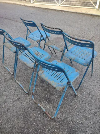 Sillas industriales Plegables antiguas