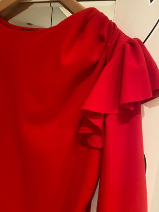 Blusa Roja Sfera con Volantes