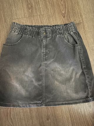 Falda vaquera niña gris T. 15/16 años