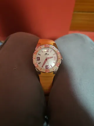 Reloj Lotus Mujer Naranja Blanco