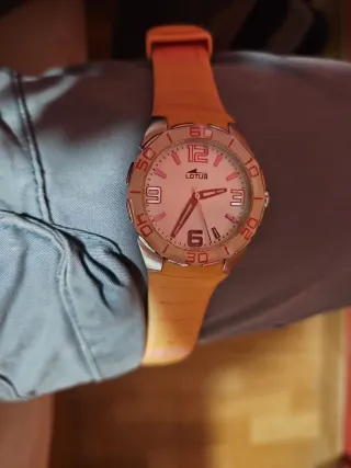 Reloj Lotus Mujer Naranja Blanco
