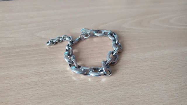 Pulsera de Zamak con eslabones grandes