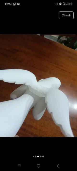 Statuina natalizia con angelo