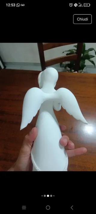 Statuina natalizia con angelo