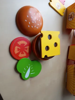 Juguetes Comida Rápida Junior Box. Todo en madera.