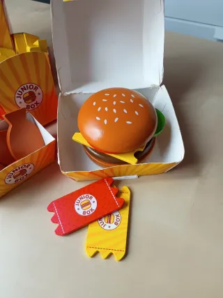 Juguetes Comida Rápida Junior Box. Todo en madera.