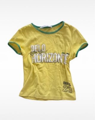 Camiseta Crop Top Brasil Belo Horizonte