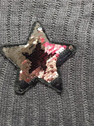 Falda de punto con estrellas SHEIN