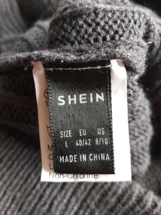 Falda de punto con estrellas SHEIN