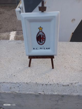 Ceramica AC Milan decorata a mano