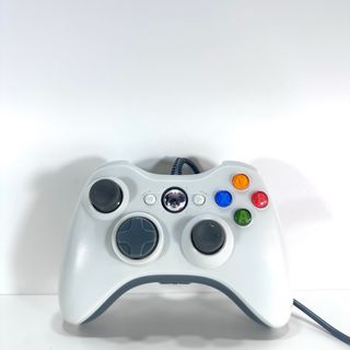 Xbox 360 Microsoft Bianco Con Controller Cavi