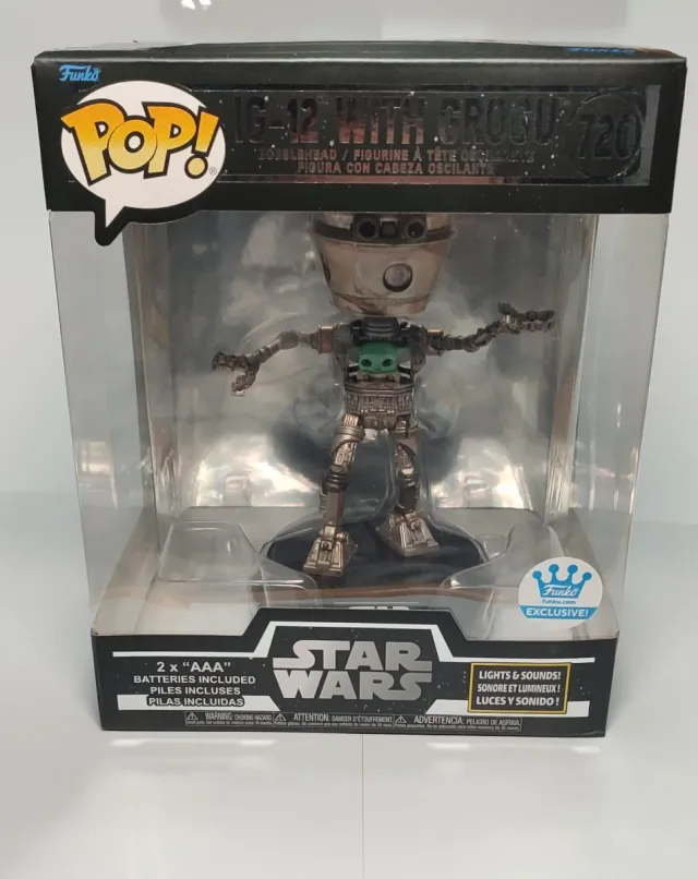 Funko Pop! IG-12 con Grogu 720 Luces y Sonidos
