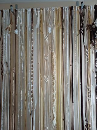 Cortina decorativa de tela