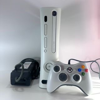 Xbox 360 Microsoft Bianco Con Controller Cavi