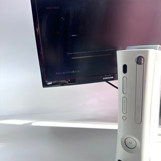 Xbox 360 Microsoft Bianco Con Controller Cavi