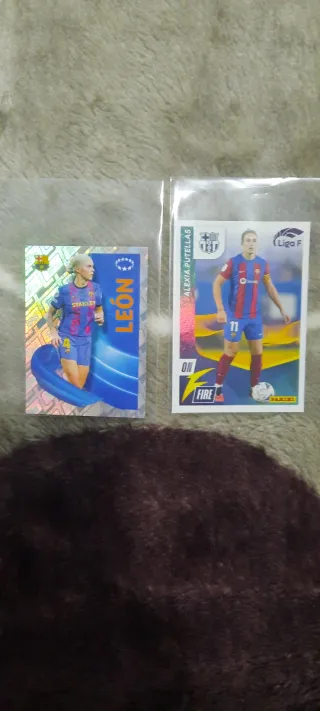 Lote Cromos Barça Femenino Alexia Putellas y Mapi.